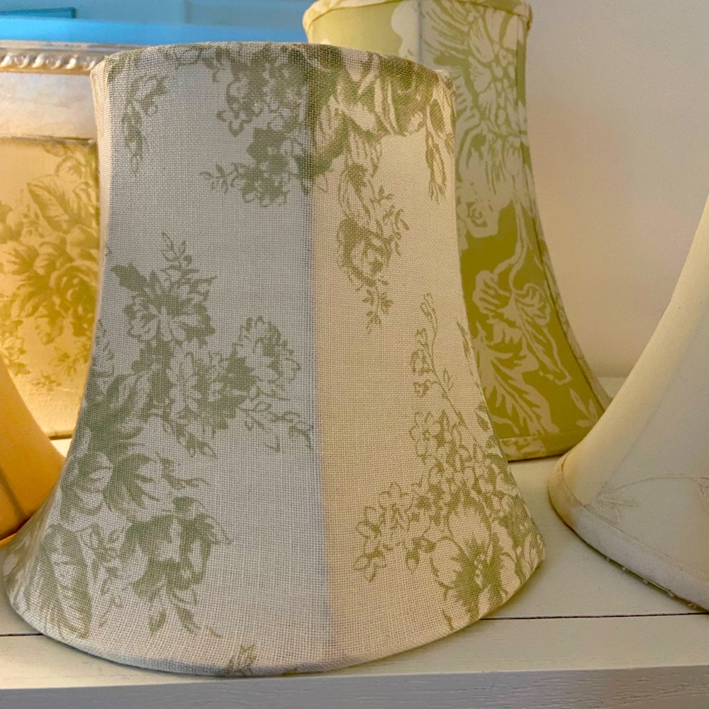Shabby Chic linen lampshades